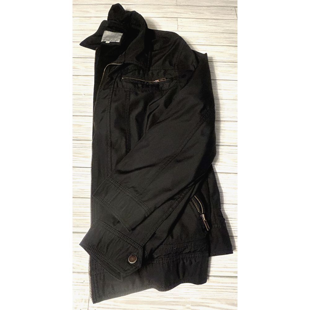 Wilsons Leather Sport Jacket Mens XL Zip Up Black 100% Polyester Windbreaker